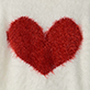 View Girls Red Heart Everywhere Sweater Red heart on cream knit background