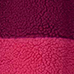 View Girls Raspberry Faux Sherpa Hooded Jacket Dark raspberry faux sherpa texture with a darker textured band across the top