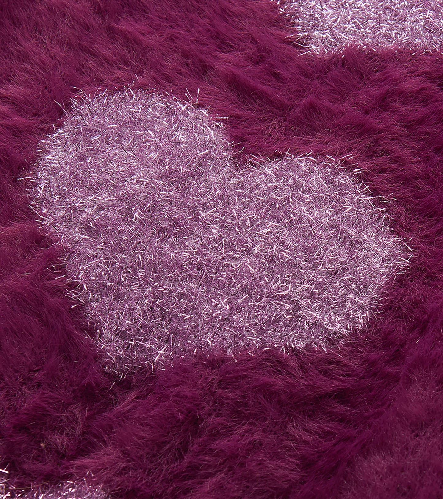 Girls Raspberry Hearts Fuzzy Sweater Dress
