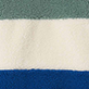 View Boys Limoges Colourblock Faux SherpaJacket Colorblock swatch with dark teal, cream, and bright blue horizontal sections in fuzzy sherpa texture