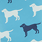 View Boys Dog Silhouettes Matte Rain Boots blue swatch with white and navy dog silhouettes