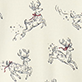View Girls Star Dust Prancers Cotton Pajama Set Cream swatch with scattered blue and red prancing horse sketches