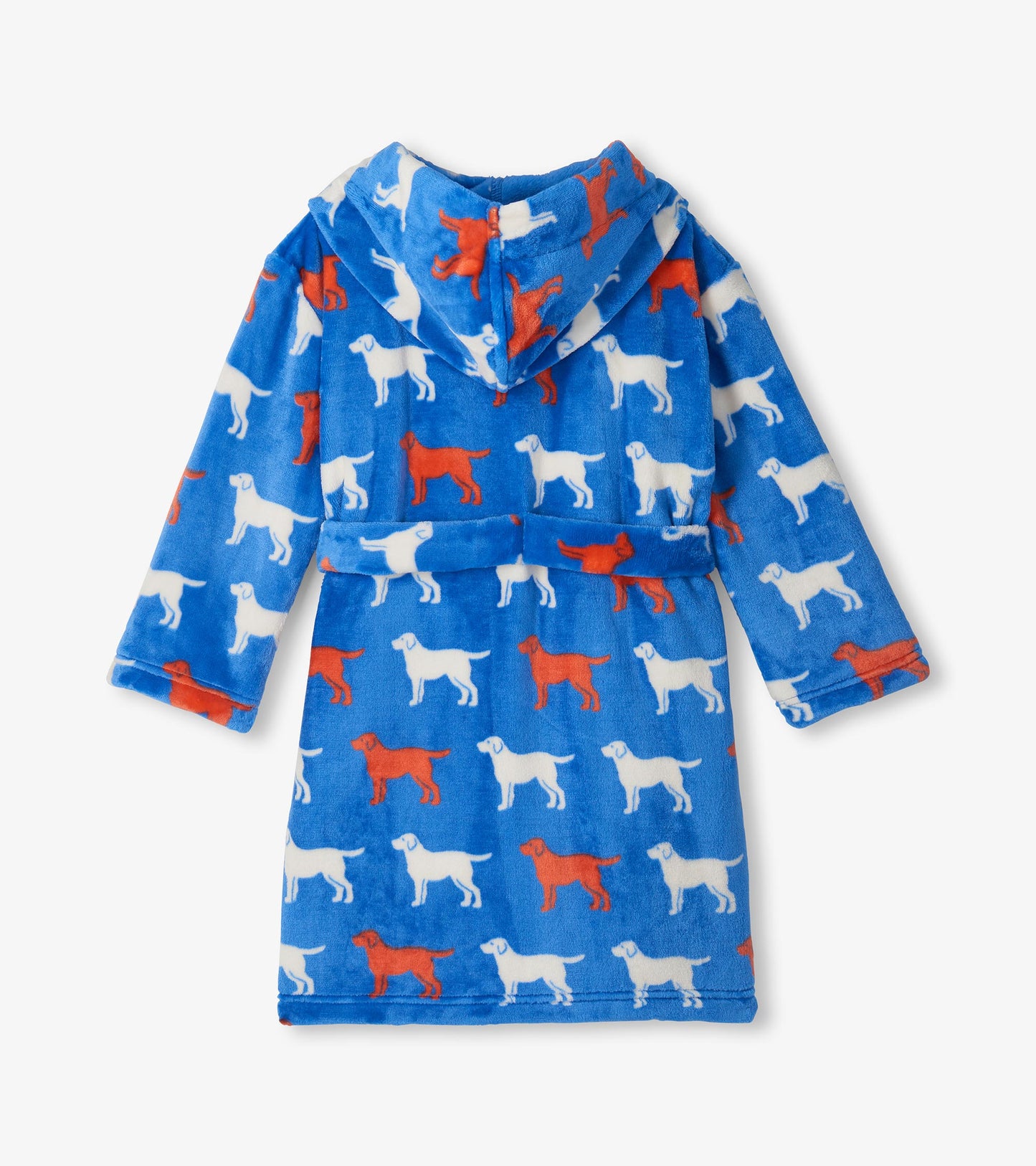 Boys Dog Silhouette Fuzzy Fleece Robe
