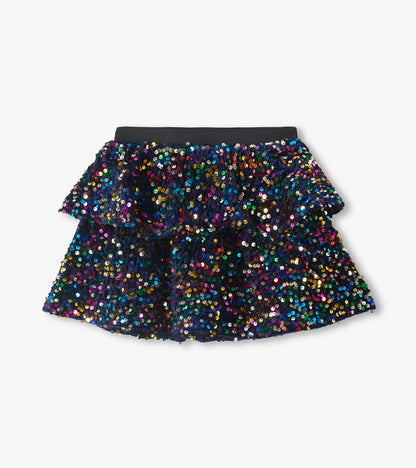 Girls Rainbow Coins Sequins Flounce Skirt