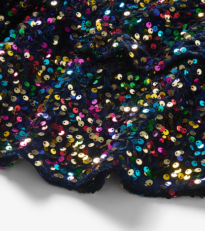 Girls Rainbow Coins Sequins Flounce Skirt