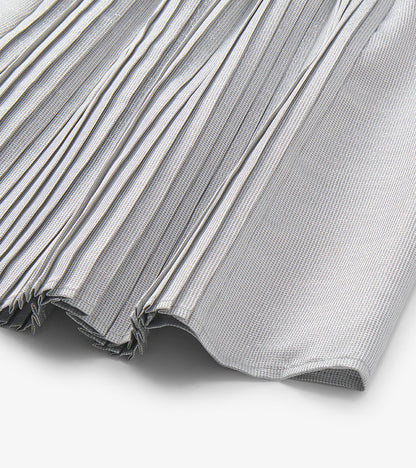 Girls Silver Glitter Pleated Fun Skirt