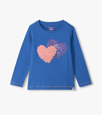 Girls Double Hearts Graphic T-Shirt
