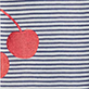 View Baby & Toddler Girls Striped Jersey Leggings Navy and white striped swatch with red circular fruit shapes