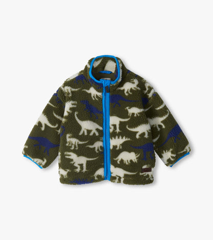 Baby & Toddler Boys Dino Silhouette Faux Sherpa Jacket