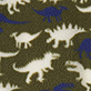 View Baby & Toddler Boys Dino Silhouette Faux Sherpa Jacket Olive green swatch with white and blue dinosaur silhouettes