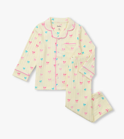 Girls Tiny Bows Relaxed Fit Pajama Set