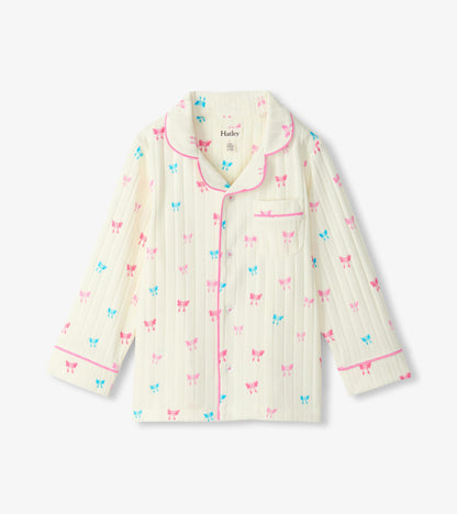 Girls Tiny Bows Relaxed Fit Pajama Set