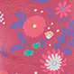 View Girls Tiny Flowers Matte Rain Boots pink swatch with tiny floral pattern and swirling leaves