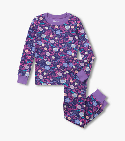 Girls Tiny Flowers Cotton Pajama Set