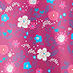 View Girls Tiny Flowers Sherpa Lined Jacket Pink swatch with tiny blue and white flowers