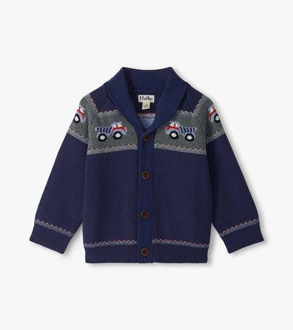 Baby & Toddler Boys Trucks Shawl Collar Cardigan
