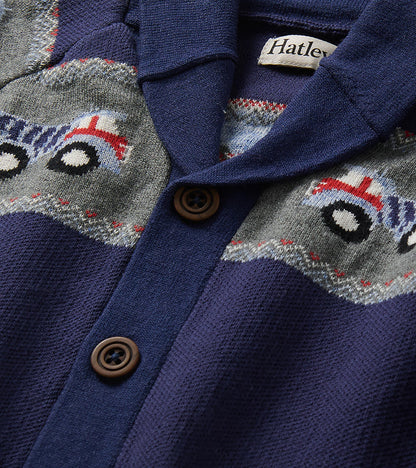 Baby & Toddler Boys Trucks Shawl Collar Cardigan