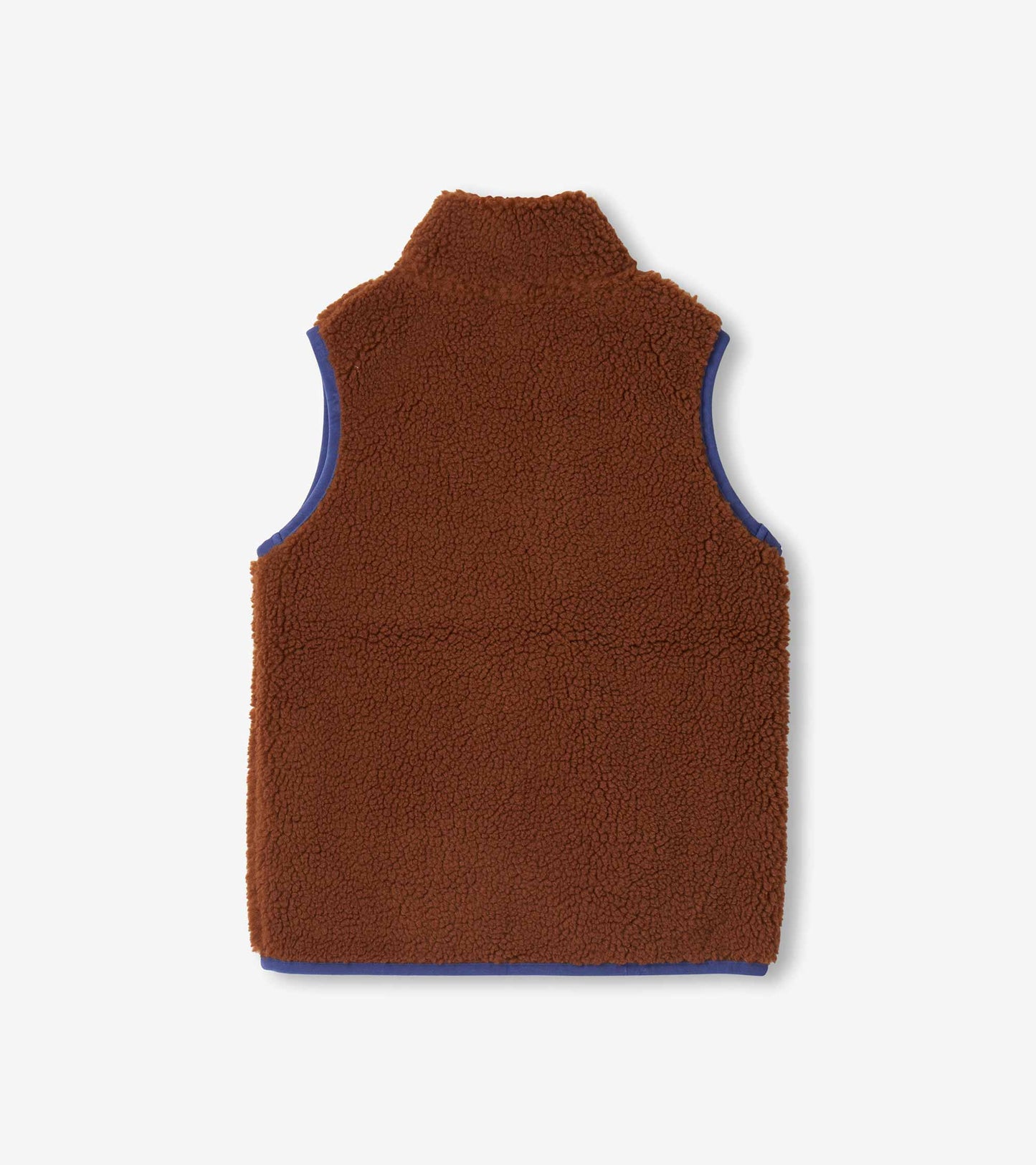 Boys Tortoise Shell Faux Sherpa Vest