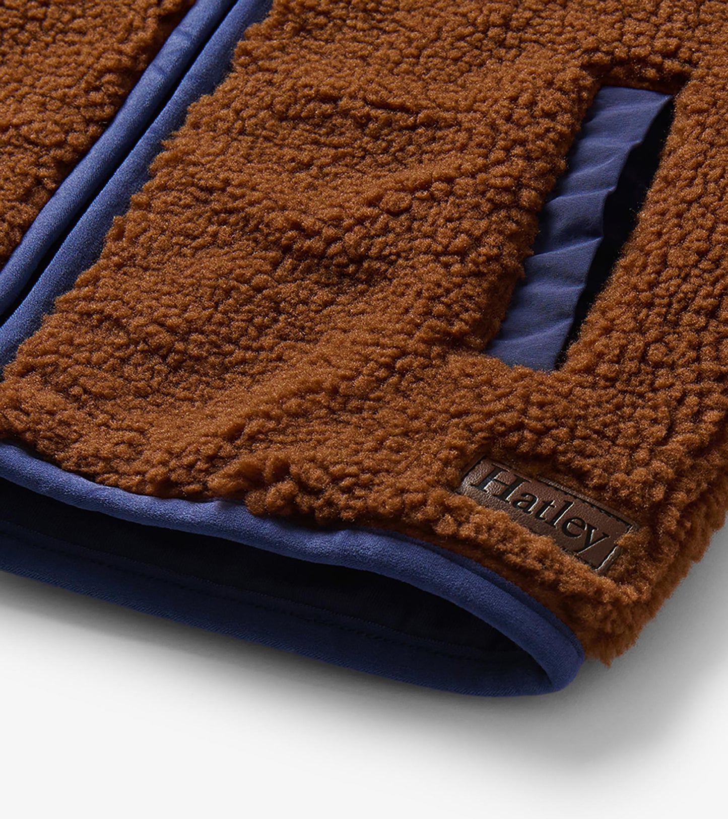 Boys Tortoise Shell Faux Sherpa Vest