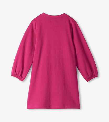 Girls Very Berry Heart Applique Dress