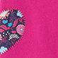 View Girls Very Berry Wide Leg Track Pants Bright pink swatch with a heart-shaped floral pattern