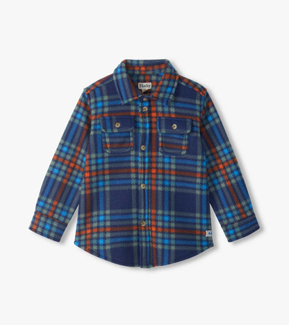 Boys Varsity Plaid Fleece Button Down Shirt