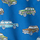 View Boys Vintage Trucks Field Jacket Blue swatch with scattered vintage-style pickup trucks in muted colors