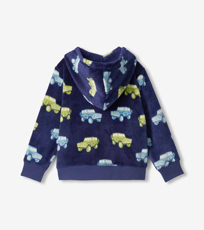 Boys Vintage Trucks Fleece Zip-Up Hoodie
