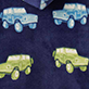 View Boys Vintage Trucks Fleece Zip-Up Hoodie Navy swatch with scattered blue and green vintage truck pattern