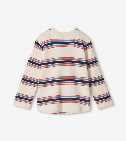 Boys Varsity Stripe Waffle Henley