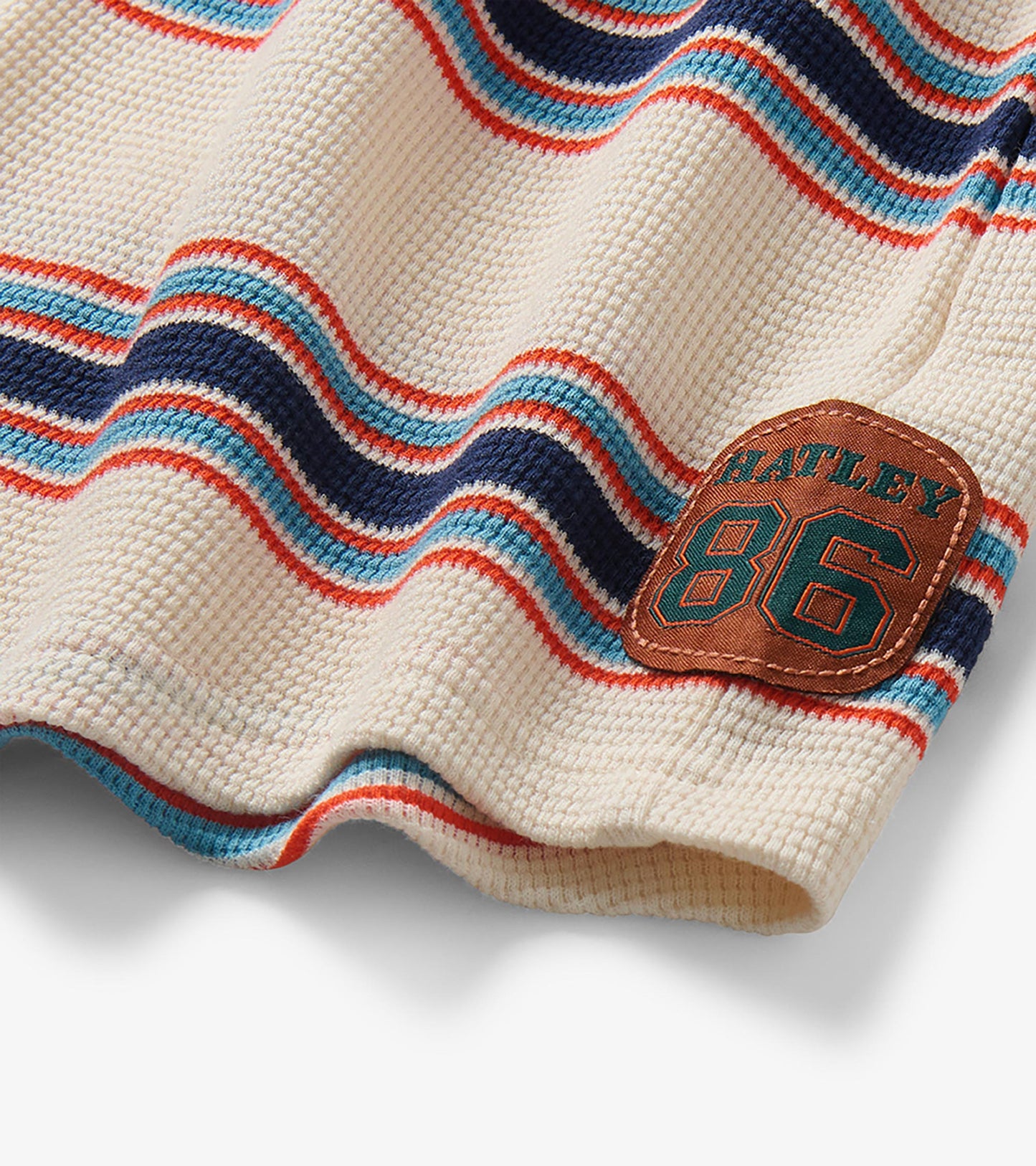 Boys Varsity Stripe Waffle Henley