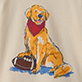 View Baby & Toddler Boys Golden Lab Crew Neck T-Shirt Golden yellow dog illustration sitting beside a brown ball on a light background