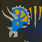 View Baby & Toddler Boys Triceratops Crew Neck Sweater blue triceratops on dark knit with yellow stripes