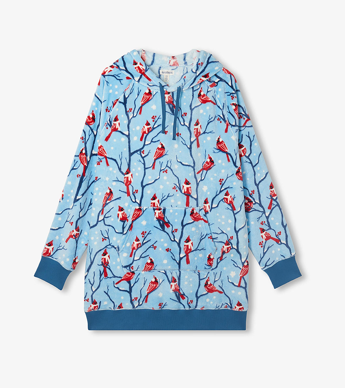 Adult Winter Cardinals Oversized Fleece Hoodie
