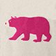 View Women's Pink Bear Oversized Hoodie - Pink bear silhouette on a light background