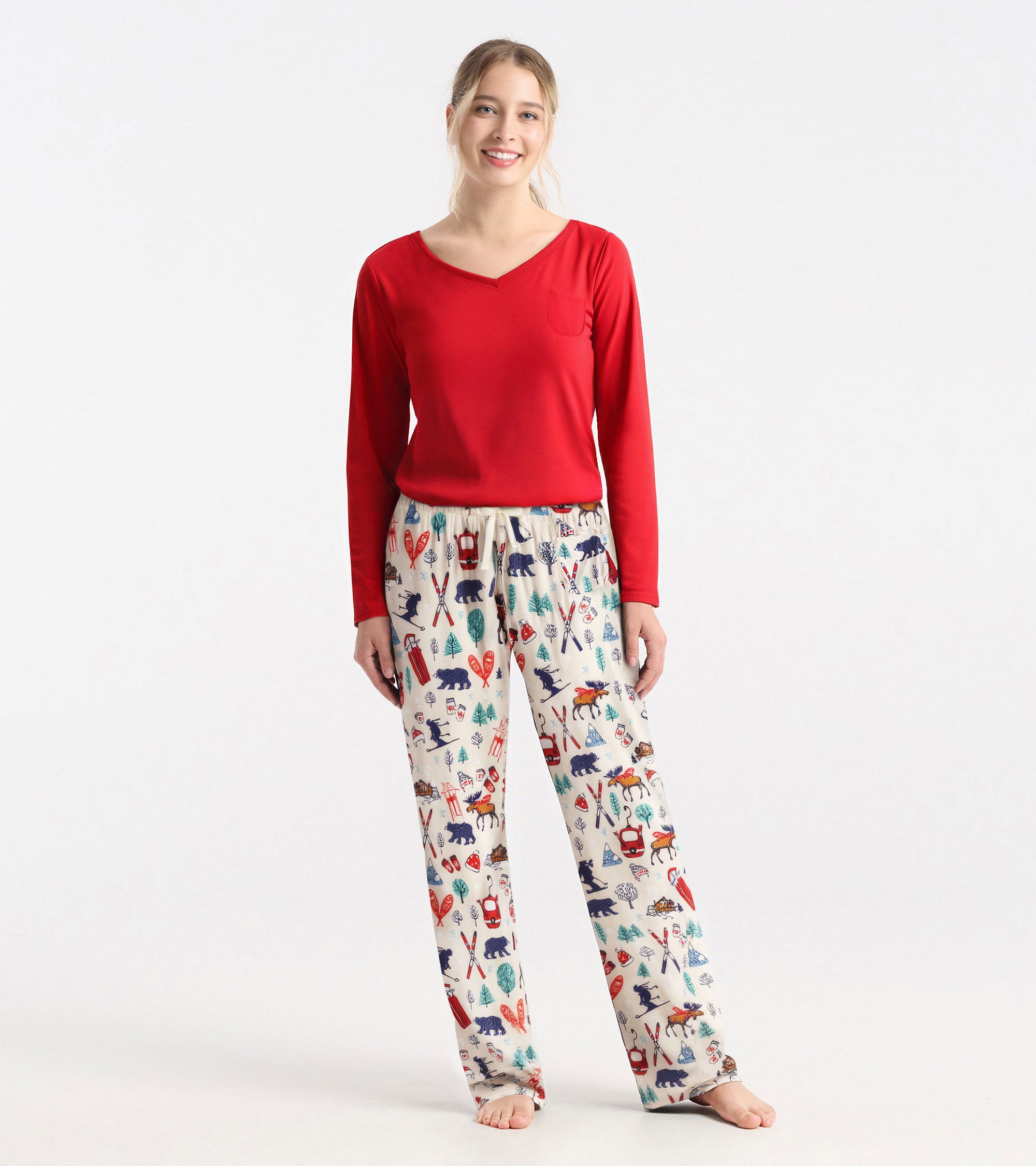 Women's Red Long Sleeve T-Shirt