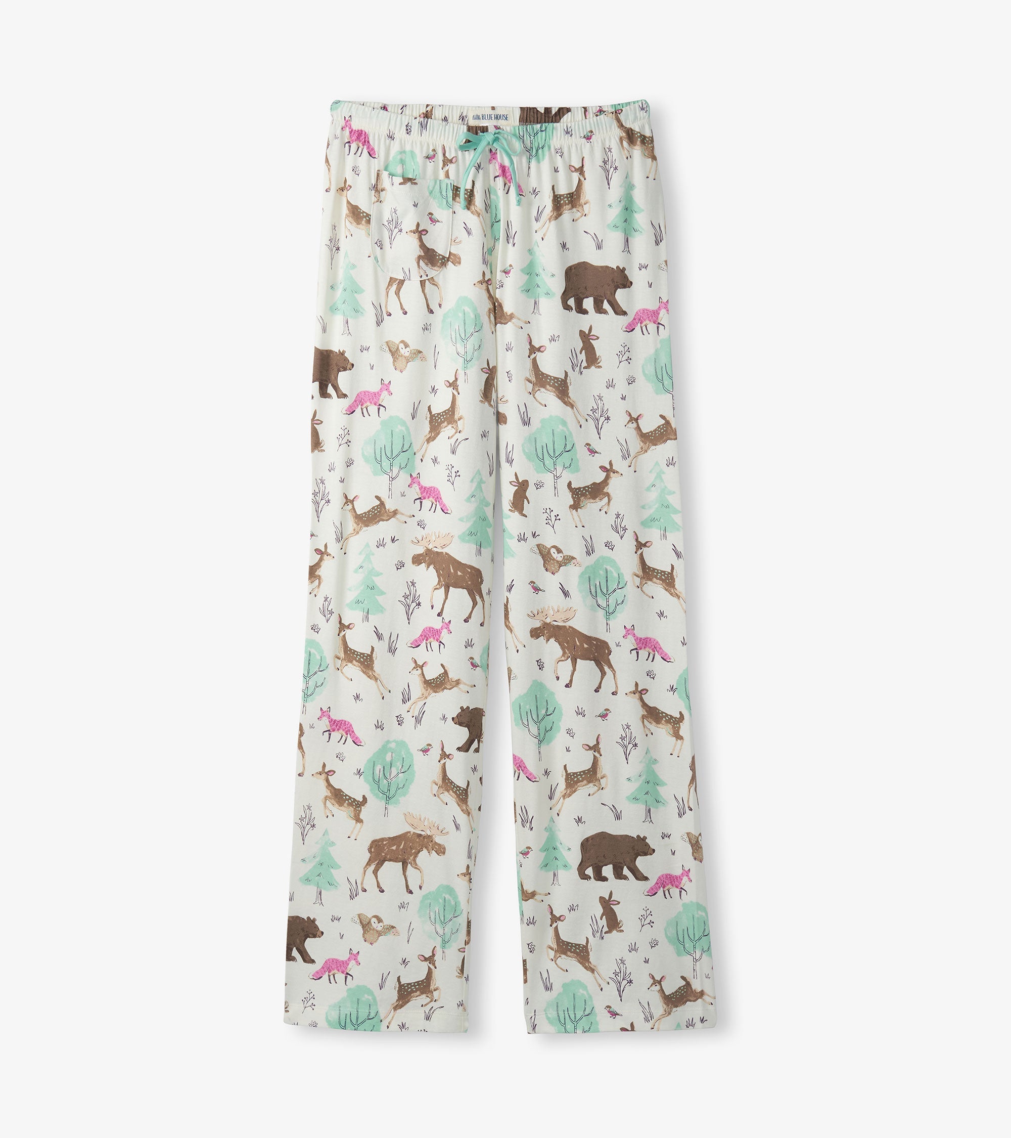 Women's Forest Animals Cotton Pajama Pants