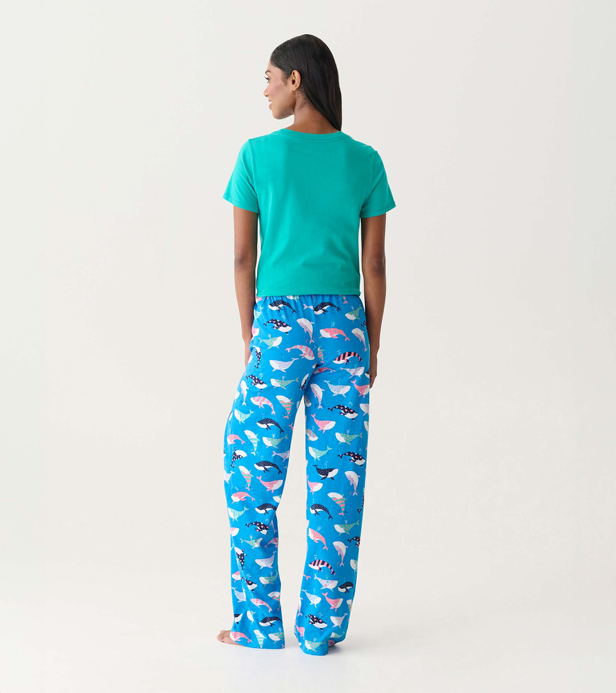 Women's Fun Whales Cotton Pajama Pants