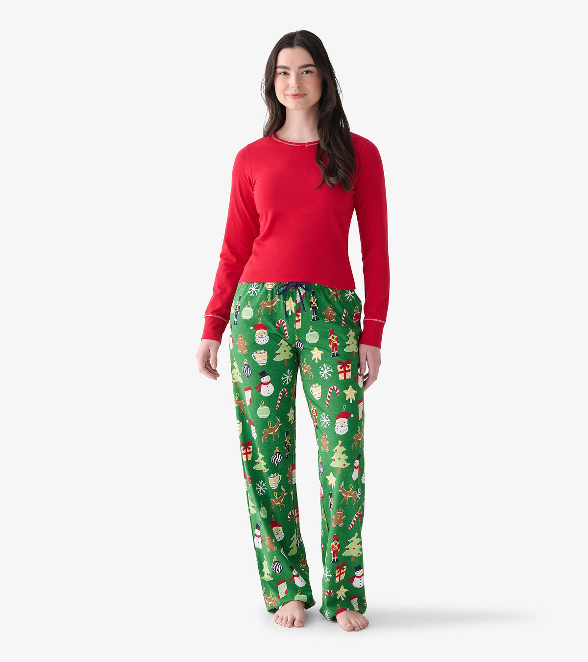Women's Paper Cut Christmas Pajama Pants