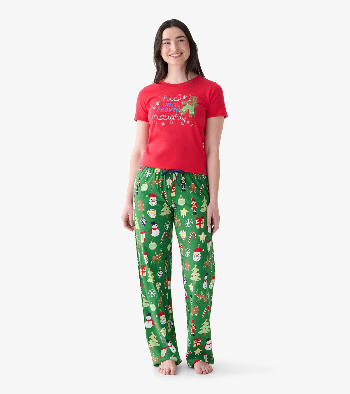 Women's Paper Cut Christmas Pajama Pants