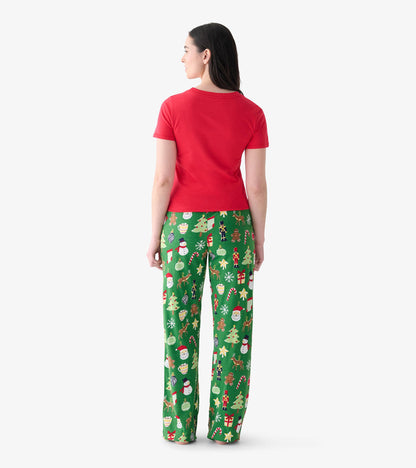 Women's Paper Cut Christmas Pajama Pants