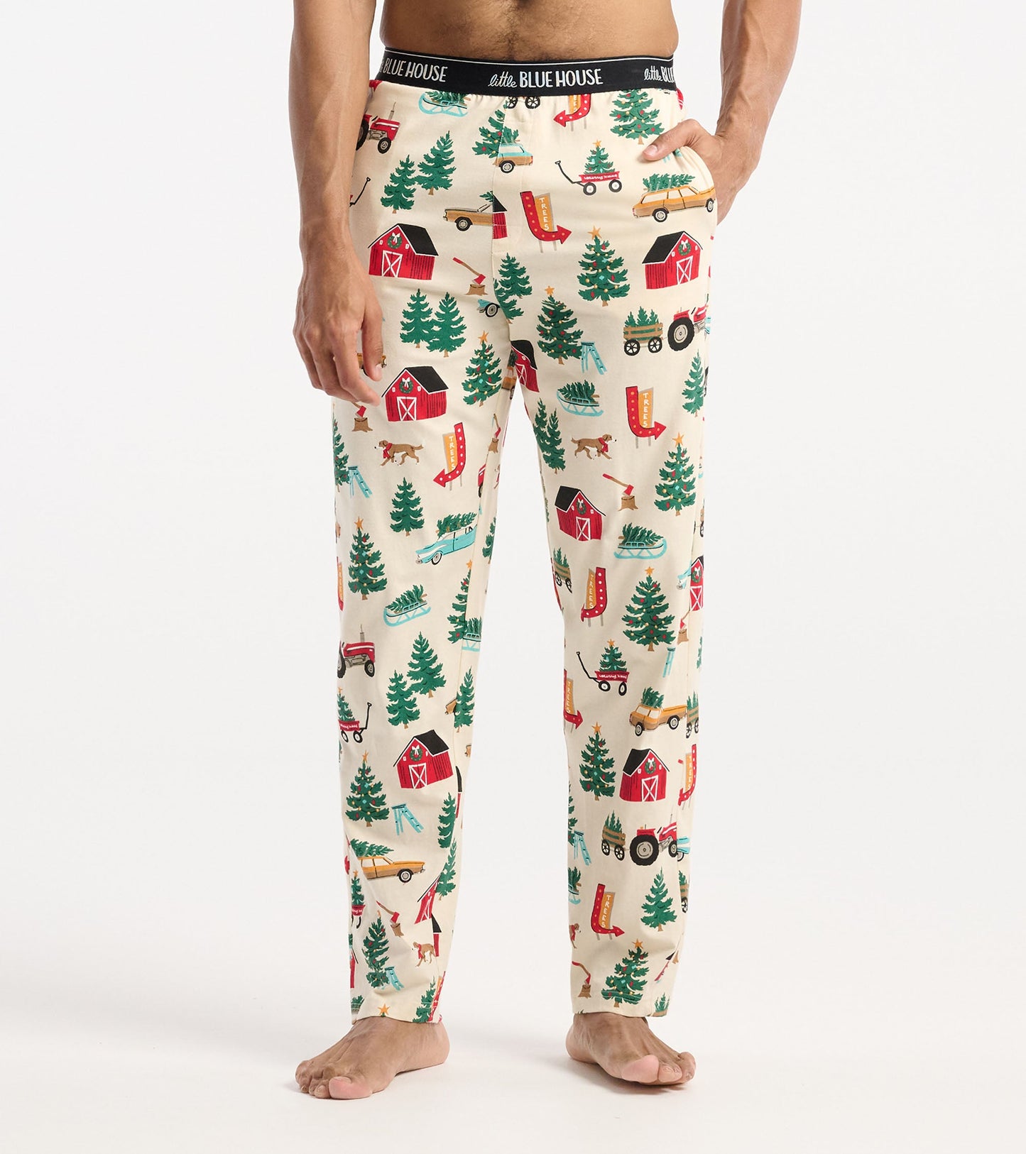 Men's Christmas Tree Farm Cotton Pajama Pants Men's Christmas Tree Farm Cotton Pajama Pants