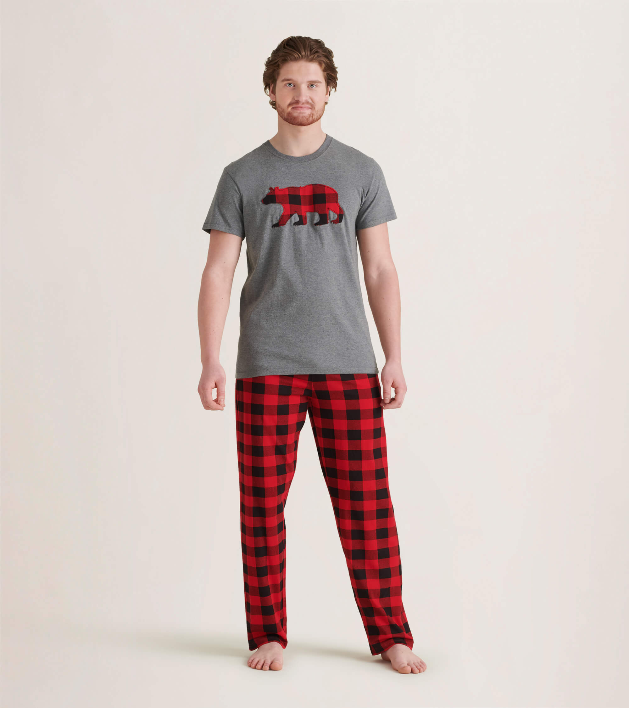 Buffalo Plaid Men's Jersey Pajama Pants