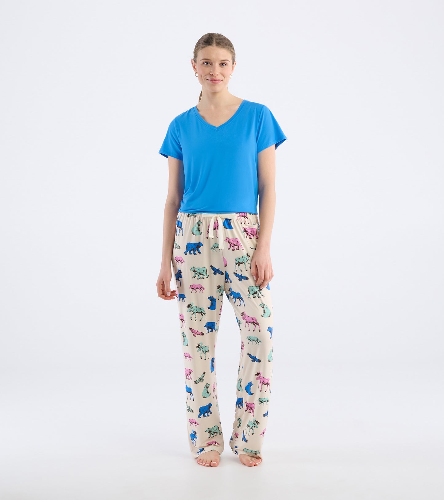 Women's Woodland Animals Polyknit Pajama Pants