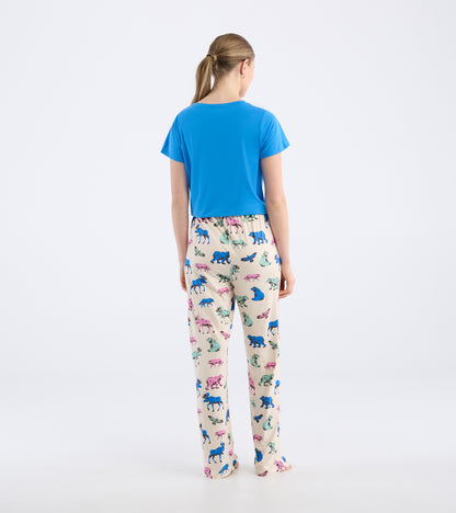 Women's Woodland Animals Polyknit Pajama Pants