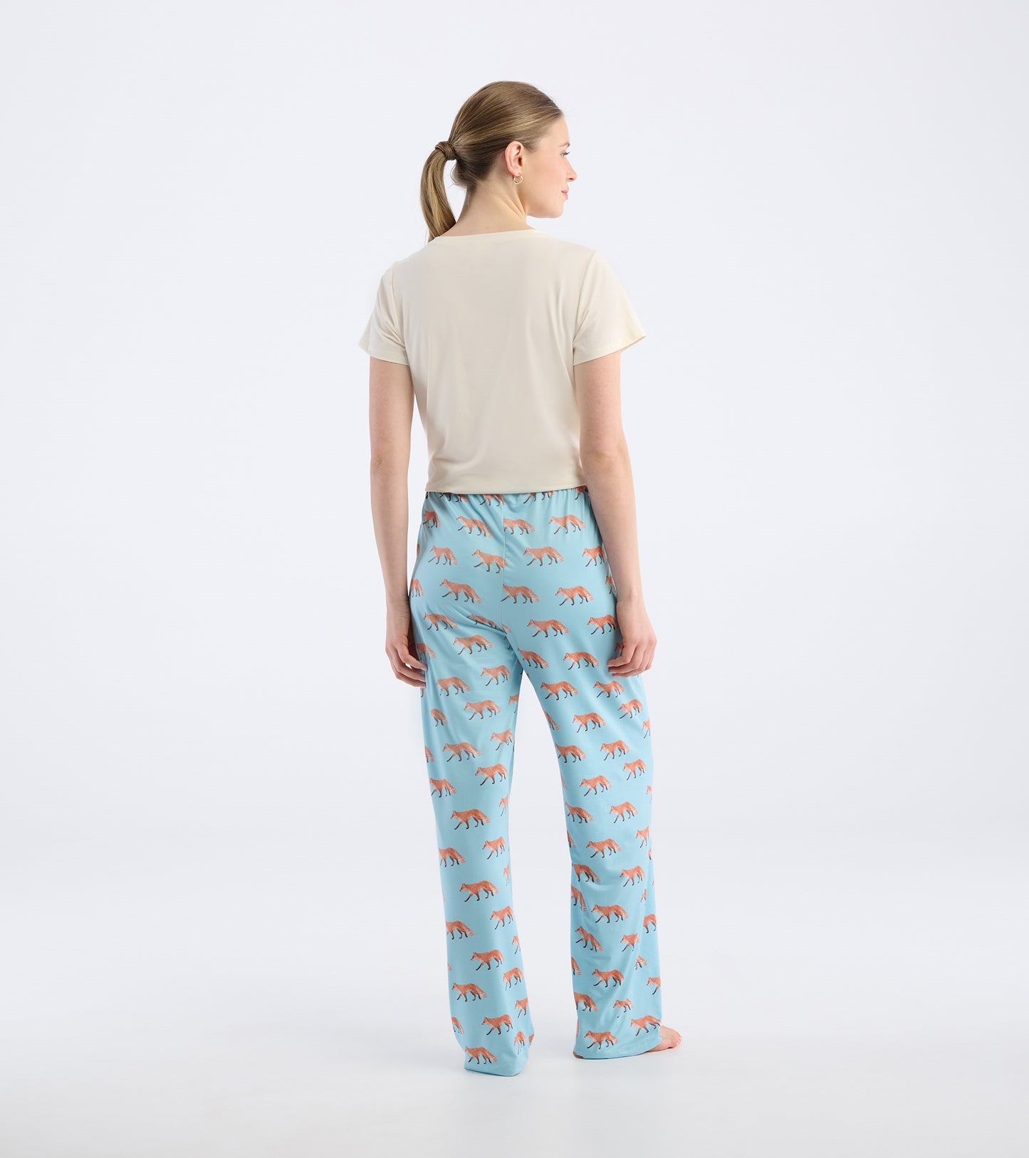 Women's Watercolor Foxes Polyknit Pajama Pants