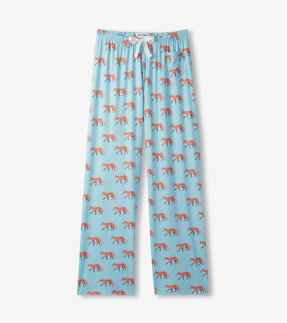 Women's Watercolor Foxes Polyknit Pajama Pants