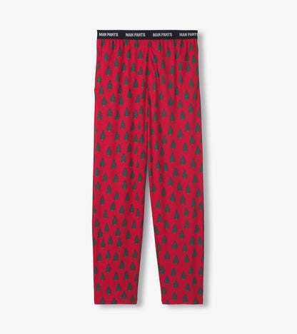 Men's Trees on Red Man Pants