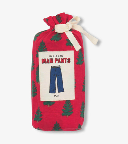 Men's Trees on Red Man Pants