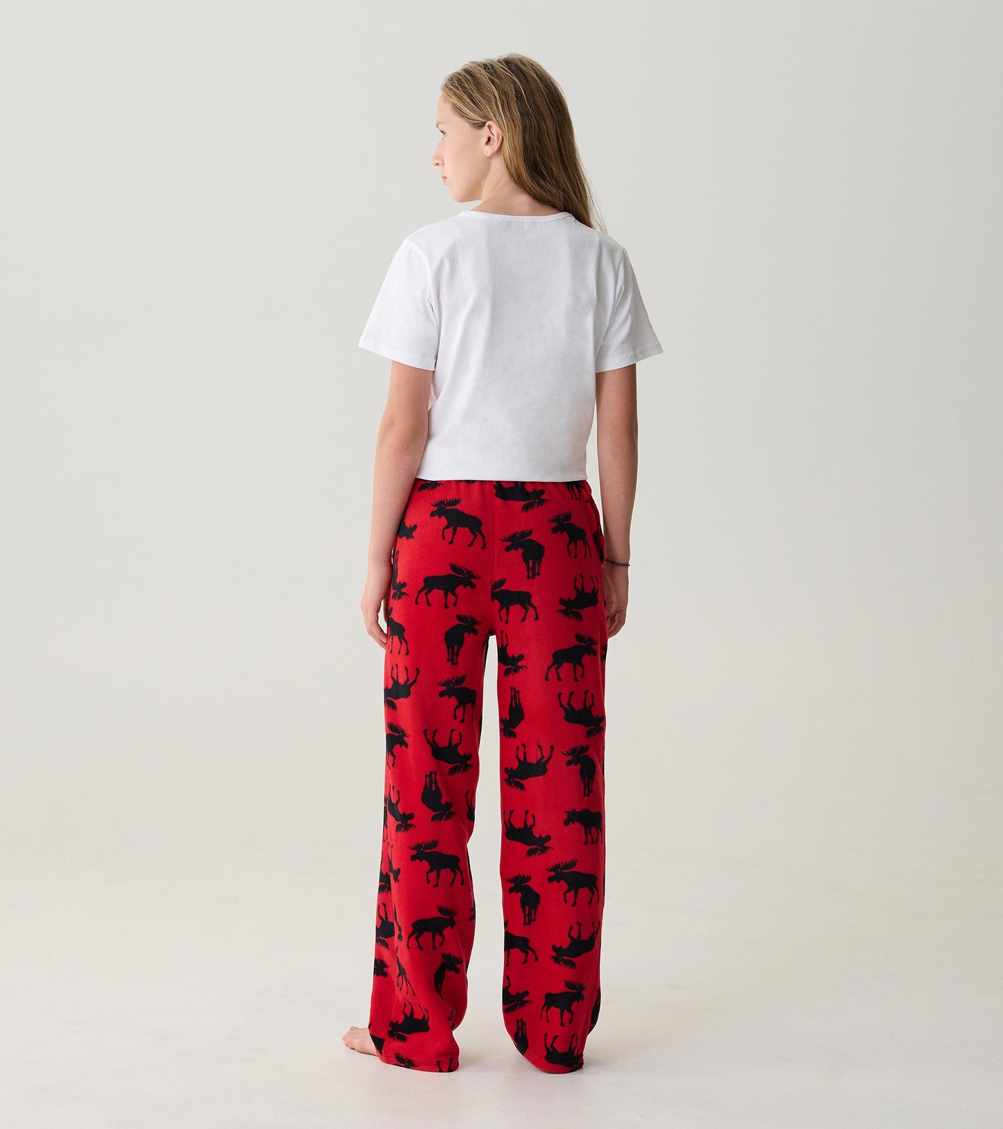 Teen Moose on Red Polar Pants